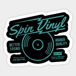 Spin Vinyl Retro Record Sticker